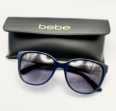 Gafas de sol para mujer BEBE Temptation BB7185 azul marino con estuche 54-17-135 usadas Foto 1 de 4