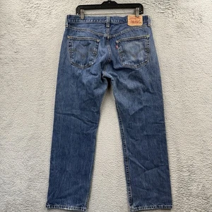Jeans Levis 501 XX uomo 35x30 blu bottoni mosca gamba dritta denim invecchiato - Foto 1 di 10