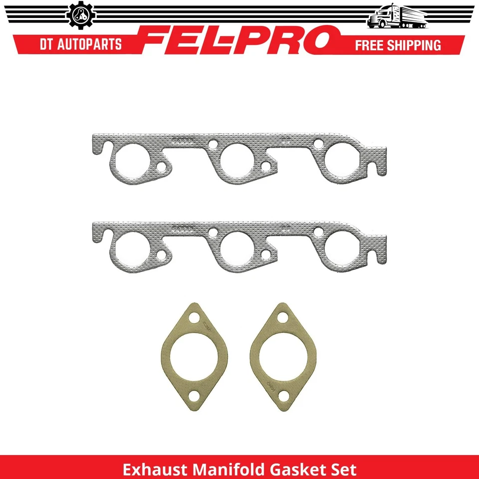 For 1990-1993 Chrysler Dynasty 3.3L V6 Exhaust Manifold Gasket Set Fel-Pro 1991 - Image 1 of 1