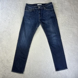 Mavi Jeans Mens 34x32 Dark Blue Denim Pants Jake Slim Leg Straight Stretch Flex - Picture 1 of 10