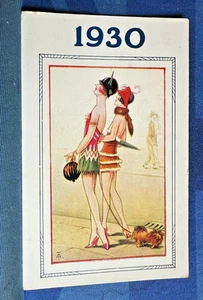 Saucy Bamforth Comic Postcard 1920s Silk Stockings Flapper Short Skirts 1930 - Bild 1 von 2