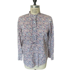 J.Crew Popover Ruffle Shirt in Liberty Floral Size 8 - Picture 1 of 6