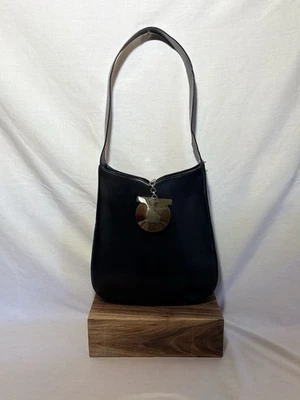 Salvatore Ferragamo Gancini Leather Shoulder Bag Black - Image 1 of 4