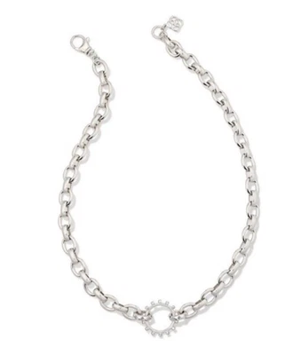Collar de cadena Kendra Scott Wesley tono plata objetivo Foto 1 de 4