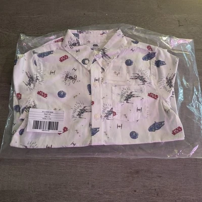 Janie And Jack Boys STAR WARS Icon Poplin Shirt Size 6 White  - Image 1 of 3