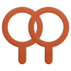 2Pcs Magnetic Adapter Ring, Leather Magnetic Sticker Ring, Orange - Zdjęcie 1 z 7