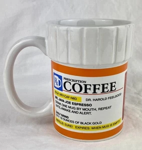 Rx Prescription Pill Bottle Coffee Mug Pharmacy Medical Surgeon Doctor Novelty - Picture 1 of 8