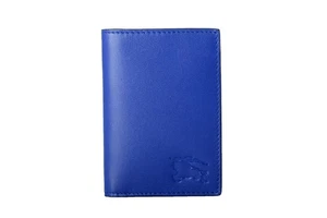 Cartera con estuche para tarjetas de crédito Burberry azul real 100 % cuero - Imagen 1 de 5