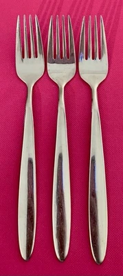 SALE WMF SYDNEY Pattern Glossy 18/8 Stainless DINNER FORKS 7-3/4” Set of 3 Korea - Image 1 of 4