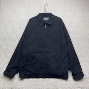 VTG Pierre Cardin Black Full Zip Jacket Men's L Lightweight Windbreaker - Picture 1 of 12