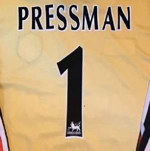 PRESSMAN 1 Sheffield Wednesday 1997-00 Player Size Premier League Nameset black - Picture 1 of 1