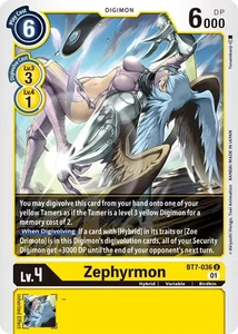 Zephyrmon BT7-036 U Next Adventure Digimon TCG - Picture 1 of 2