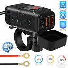 Waterproof 12V Qc 3.0 Motorcycle Dual Usb Phone Gps Super Fast Charger Adapter