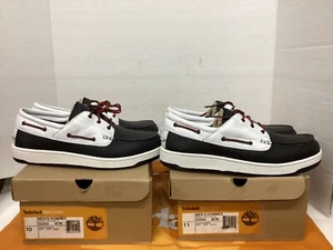 Timberland CRSMSTR II Mens Boat Shoe #35550 Black/White "vintage" Never worn - Picture 1 of 14