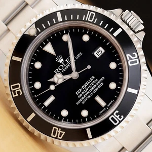 2003 PAPER ROLEX MENS SEA-DWELLER DATE 16600 40MM BLACK STEEL AUTOMATIC WATCH - Picture 1 of 12