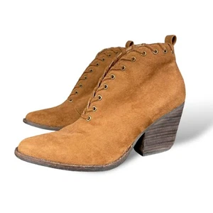 Coconuts By Matisse Alabama Tan Faux Suede Western Boho Ankle Boot Bootie 7M - Picture 1 of 9