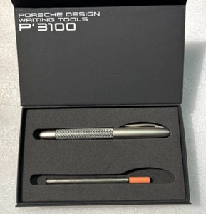 Porsche Design Tec Flex P`3100 silberne Kappe Typ Kugelschreiber wz/Box & Mine selten - Bild 1 von 8