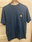 Men?S Cahartt Original Fit Chest Pocket Logo Blue T-Shirt Men?S Size Medium