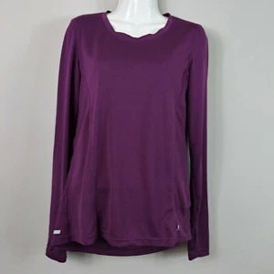 Danskin Red Wine Long Sleeve Athletic T Shirt Women's Size XS  - Picture 1 of 7