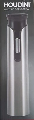 Houdini Electric Corkscrew in Stainless Steel and Black ~ Free Shipping  - Image 1 of 2