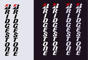 Bridgestone vertical fork vinyl sticker / decal pair to suit motorbikes - Imagen 1 de 4