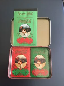 Vintage Coca-Cola Playing Cards In Tin Lithograph Box, 2 Decks Of Cards - Picture 1 of 8