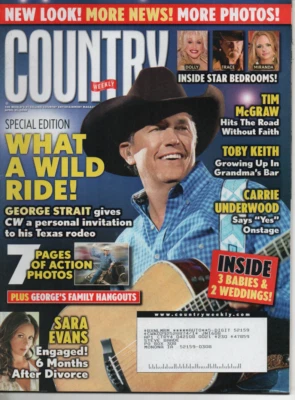 Country Weekly Magazine April 21 2008 George Strait Sara Evans Toby Keith - Image 1 of 3