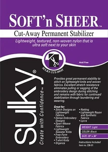 236-01 - Cut Away Permanent Stabilizer Black 20in x 1yd - Sulky - Picture 1 of 1