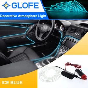 Ice Blue Neon LED Light Glow EL Wire Strip Rope Tube Decor Car Party Controller - Picture 1 of 10