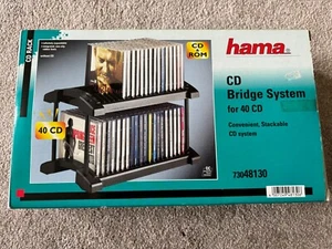 Hama 40 CD Rack - Kunststoff Aufbewahrungsbox passend 40 CDs in Koffer SCHWARZ Neu in Box - Bild 1 von 5