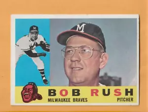 Bob Rush Milwaukee Braves 1960 Topps #404 South Bend Indiana - Imagen 1 de 2