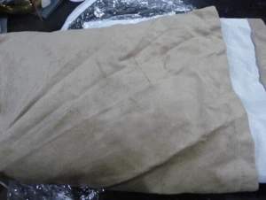 Pottery Barn Comfort roll side chair dining faux suede tan slipcover - Picture 1 of 3