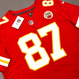 New Nike Travis Kelce Kansas City Chiefs Red Vapor FUSE Jersey Men's Sz XL $175 - Picture 1 of 13