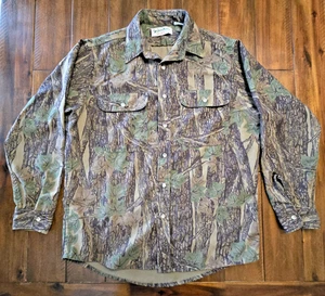 Vintage Gander Mountain Quiet + Camo Shirt Large Trebark Button Down - Picture 1 of 10