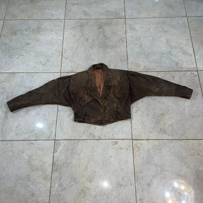 Chaqueta de cuero vintage Vera Pelle para mujer Italia motocicleta bombardero western rara Foto 1 de 4