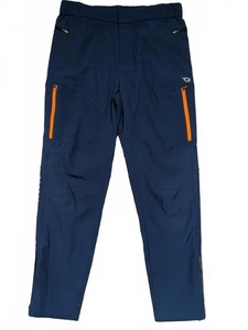Baleaf Blue Softshell Hiking Pants Orange Zipper Pockets Mens Medium 33x30 - Picture 1 of 6