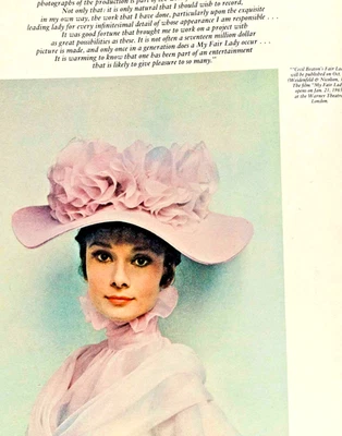 AUDREY HEPBURN Cecil Beaton MY FAIR LADY costume preview 60s weekend magazine UK - Image 1 of 4