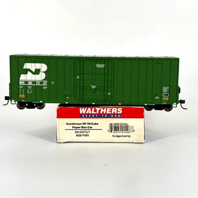 HO Walthers 932-7101 Burlington BN Gunderson 50' Hi-Cube Paper Boxcar #287227 - Image 1 of 4