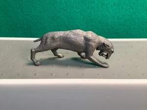 Marx Smilodon Dark Gray Plastic Prehistoric Mammal Playset Dinosaur Vtg 1960s - Picture 1 of 3