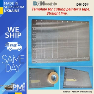 Dan Models N004 Template for cutting painters tape. Straight line. Alpaka 0,4mm - Picture 1 of 3
