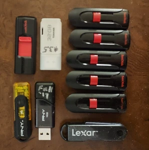 SanDisk Cruzer Glide etc USB Flash Drive 12 count lot 306 GB total see desc - Photo 1/4