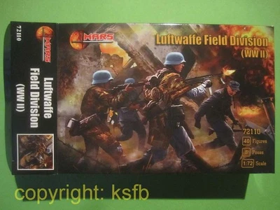 1:72 Mars Figuren #72110 WKII Deutsche Luftwaffe Division Soldaten Infanterie