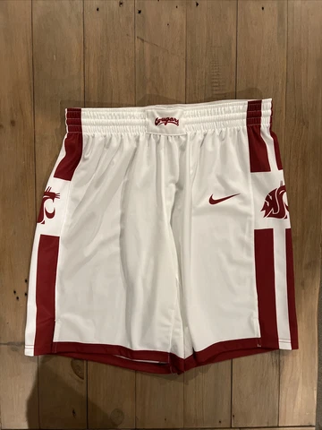 Nike Washington State Cougars Digital Basketball Short Men's Large White 930674 Cover
