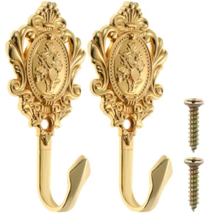 2 Stück Gold Gardinenhalter Gardinenhaken für Halter Rose Blume - Bild 1 von 11
