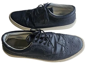 Para hombres KURT GEIGER Premium Azul Marino Punta de Ala Cuero Brogue Entrenadores EU 44 UK Talla 9.5 - Imagen 1 de 10