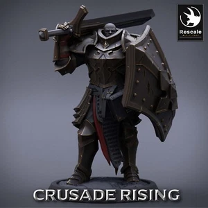 Templer Krieger F19 - Crusade Rising - Rescale Miniatures - 28mm Tabletop - Bild 1 von 4