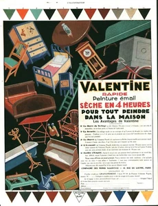 Publicité ancienne peinture Valentine 1929 issue de magazine - Picture 1 of 1