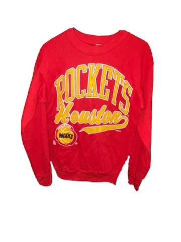 Houston Rockets Vintage Sweater Red *Fast Ship* Single Stitch Size Medium Rare Cover