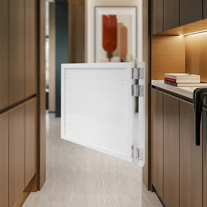 Eingang Schwingtür Massivholz Schwingtür mit Federscharnieren 35,4*35,4 Zoll - Bild 1 von 15