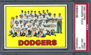 1967 Topps #503 PSA 8 Dodgers Team 503 Centered! - Picture 1 of 2